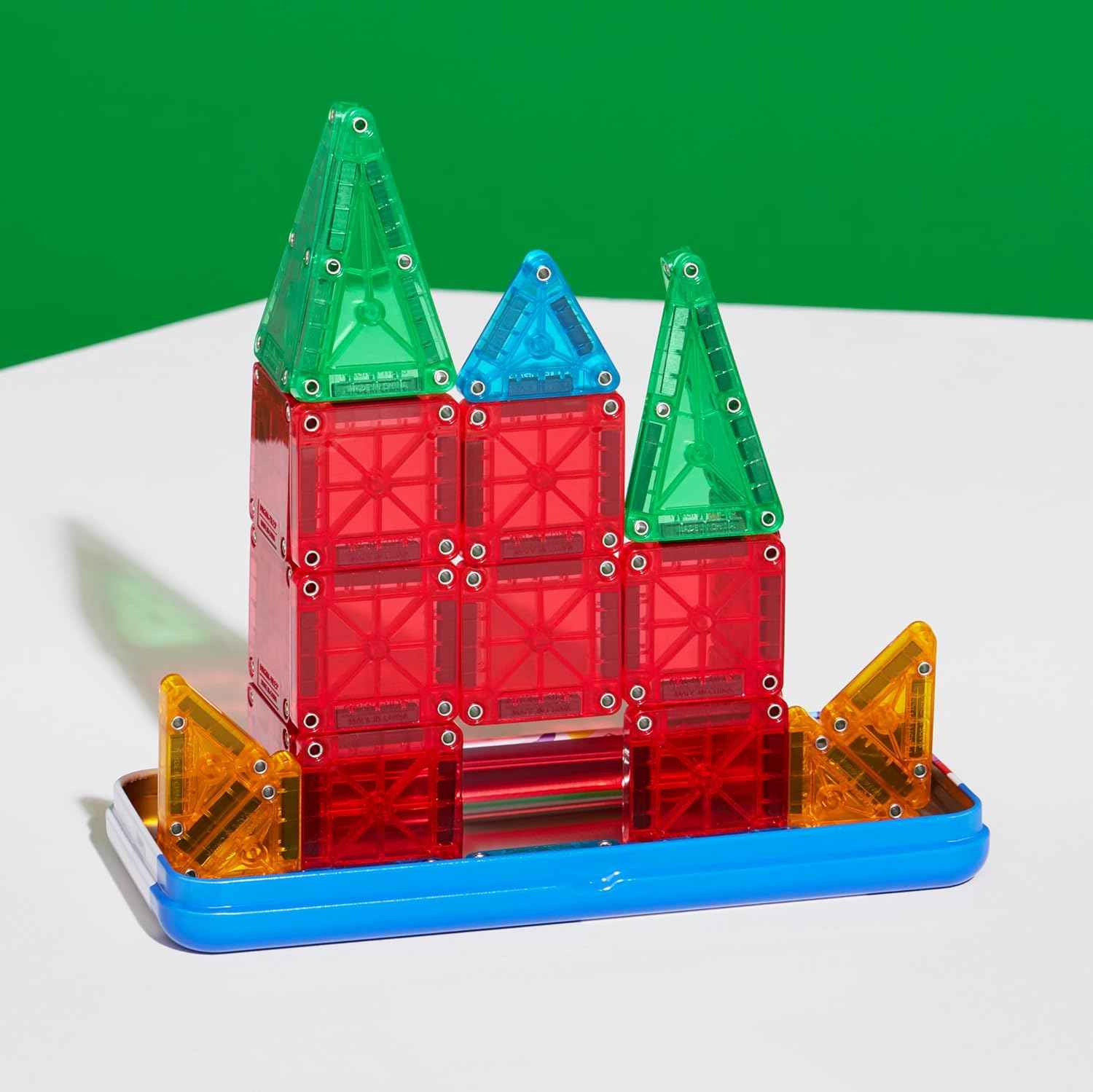 Magna-Tiles microMAGS 26-Piece Travel Magnetic Construction Set – Bold Colors, The Magnetic Building Brand