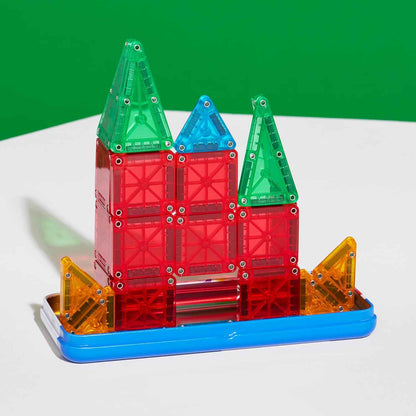 Magna-Tiles microMAGS 26-Piece Travel Magnetic Construction Set – Bold Colors, The Magnetic Building Brand