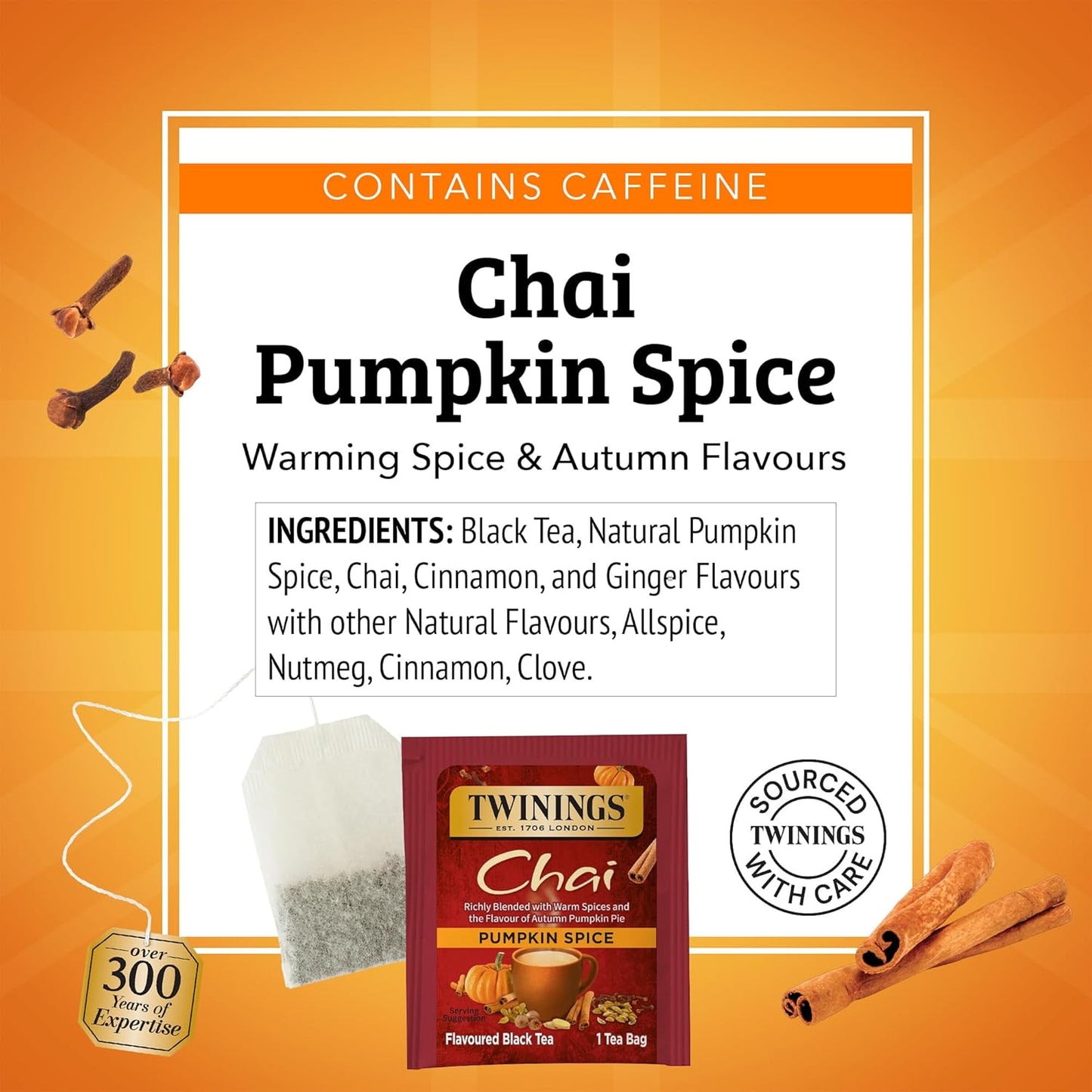 Twinings_Pumpkin_Spice_Chai_Black_Tea_Individually_Wrapped_Bags,_20_Count_(Pack_of_1),_Warm,_Spicy_&_Aromatic,_Caffeinated,_Enjoy_Hot_or_Iced,_20_Teabags