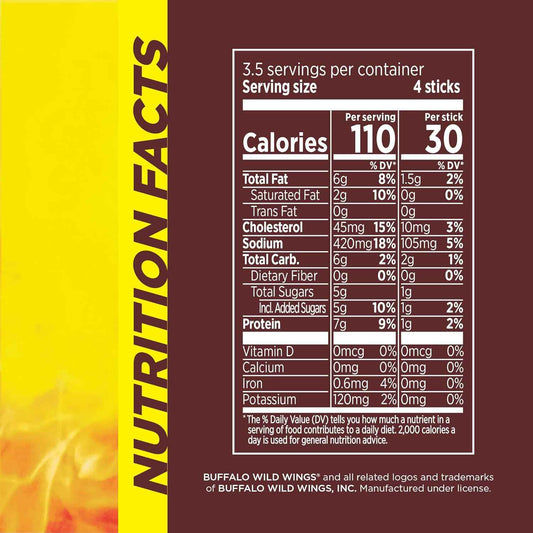 Slim Jim Chicken Sticks, Buffalo Wild Wings Honey BBQ Seasoned, 7g Protein per Serving, Snack Size, Father's Day Snack Gift for Dad