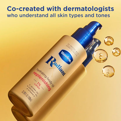 Vaseline_Radiant_X_Replenishing_and_Hydrating_Body_Oil_with_1%_Lipids,_Jojoba_Oil,_Coconut_Oil,_&_Vitamin_E_3.7_oz