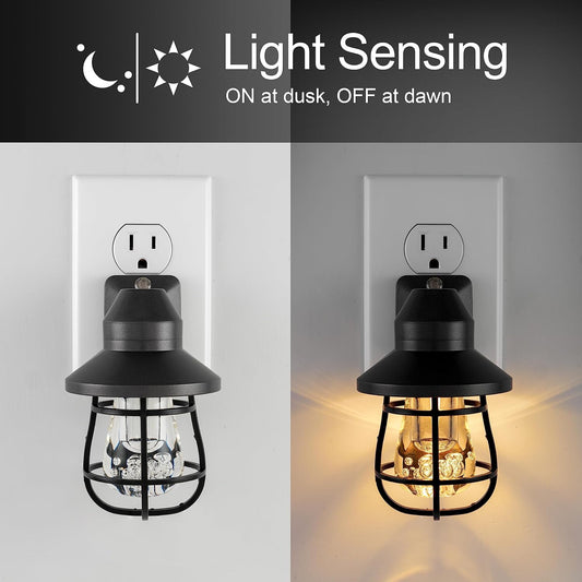 GE_Vintage_LED_Night_Light,_2_Pack,_Plug-in,_Dusk-to-Dawn,_Farmhouse_Decor,_Rustic,_UL_Listed,_Ideal_for_Bedroom,_Nursery,_Kitchen,_Bathroom,_Black_Cage,_44737
