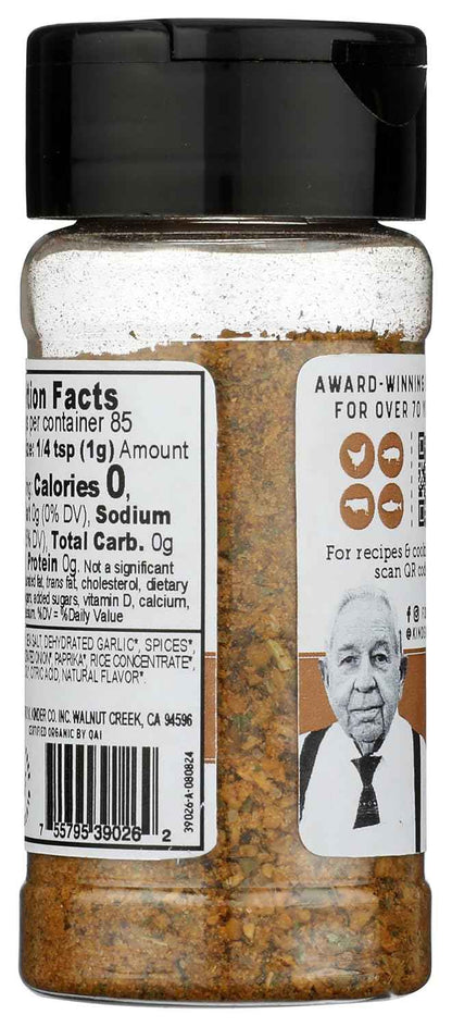 KINDERS Organic Grilled Chicken Seasoning, 3 OZ