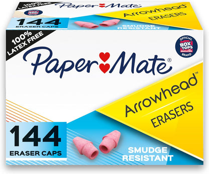 Paper_Mate_Arrowhead_Pink_Pearl_Cap_Erasers,_144_Count_-_Back_to_School,_Classroom,_Homeschool,_Teacher_Supplies