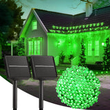 Brightown 2 Pack Solar Christmas Lights, LED Solar String Lights Outdoor Waterproof with 8 Modes, Solar Light Outdoor for Patio Yard Tree Garden Party Decorations