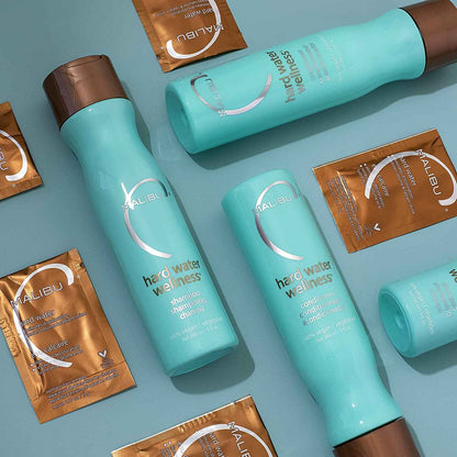 Malibu C Hard Water Wellness Shampoo - Hydrating, Sulfate-Free Hair Care for Hard Water - Removes Minerals and Buildup