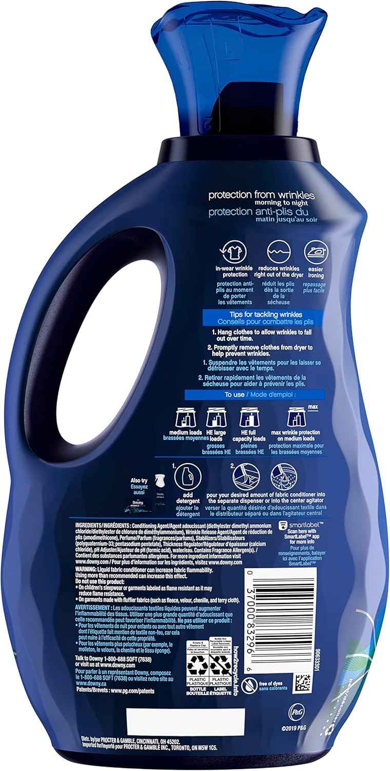 Downy WrinkleGuard Liquid Fabric Softener and Conditioner, Fresh