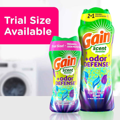 Gain Odor Defense In-wash Scent Booster, Super Fresh Blast scent, 2 in 1 Freshness plus Odor Protection, laundry scent beads