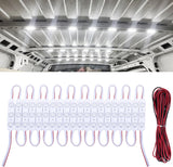 60 LED/120 Led Van Interior Light Kits, 12V Led Light Strip, Cargo Van Accessories, Ceiling Work Lights Kit, Enclosed Trailer Lights for Truck Vans RV Boats Caravans, 20 Modules/40 Modules(White)
