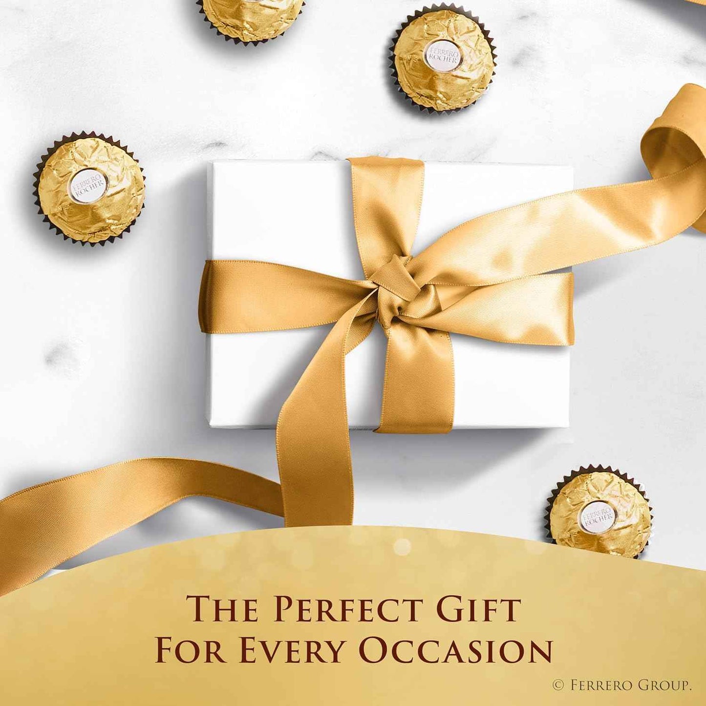 Ferrero Rocher Gourmet Hazelnut Milk Chocolate, 3 Individually Wrapped Chocolates, 1.3 oz