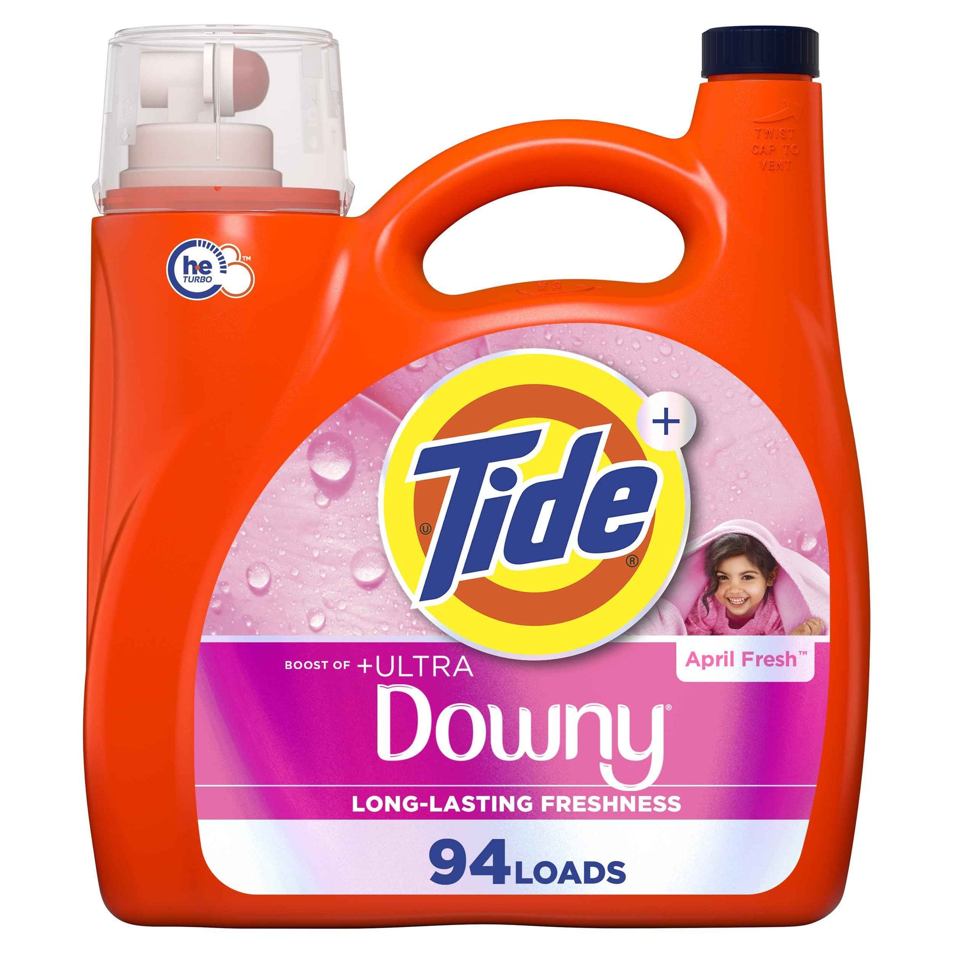 Tide Plus Boost of Ultra Downy Liquid Laundry Detergent, Laundry Detergent Liquid with Long-Lasting Freshness
