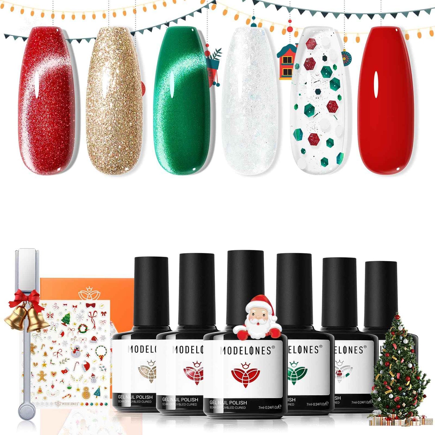 modelones Gel Nail Polish Set - 6 Colors Nude Pink Milky White Gel Polish Set Light Neutral Pink Nail Polish Barely Pink Soak Off LED Starter Kit Popular Nail Art DIY Manicure Gifts