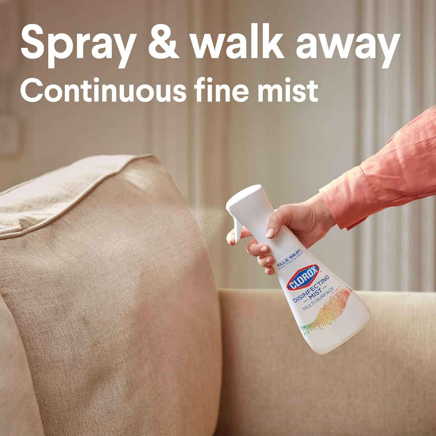 Clorox Disinfecting Mist, Lemon and Orange Blossom, 1 Spray and 1 Refill