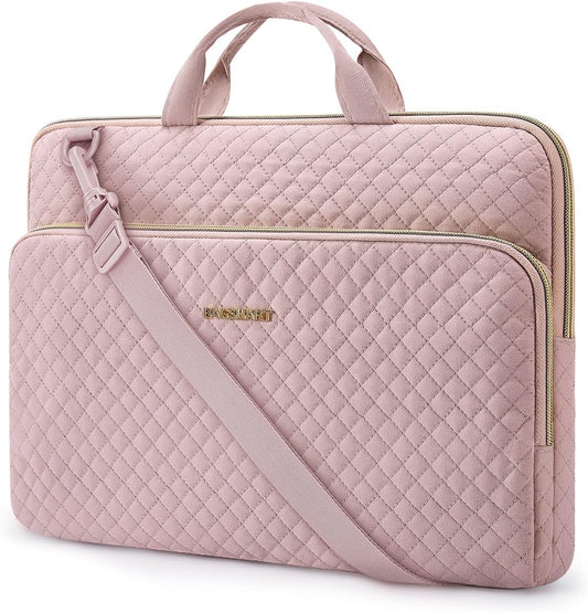 BAGSMART_15.6_Inch_Laptop_Case_Sleeve_Compatible_with_MacBook_Pro_16_Inch,15.6_Inch_HP,Dell,Acer_Aspire,Asus_Notebook,_Lightweight_Laptop_Bag_for_Women_with_Shoulder_Strap,Pocket,Handle,_Pink