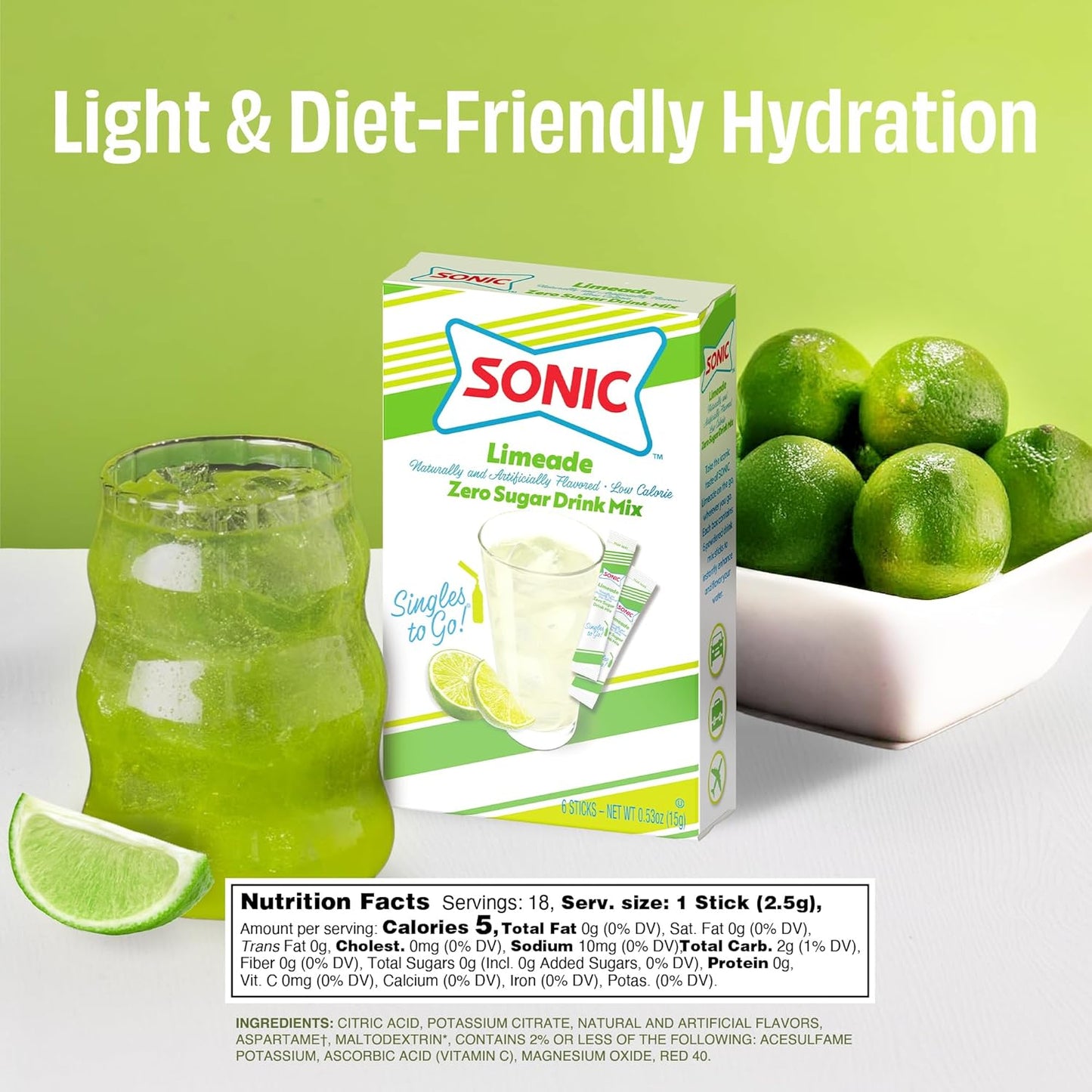 SINGLES_TO_GO!_Sonic_Limeade_Singles_to_Go_Drink_Mix,_Includes_3_Boxes_with_3_Packets_in_Each_Box_-_18_Total_Packets