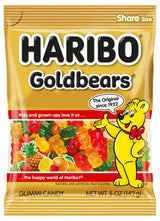 Haribo Gummi Candy, Original Gold-Bears, 5 Ounce Bags (Pack of 12)
