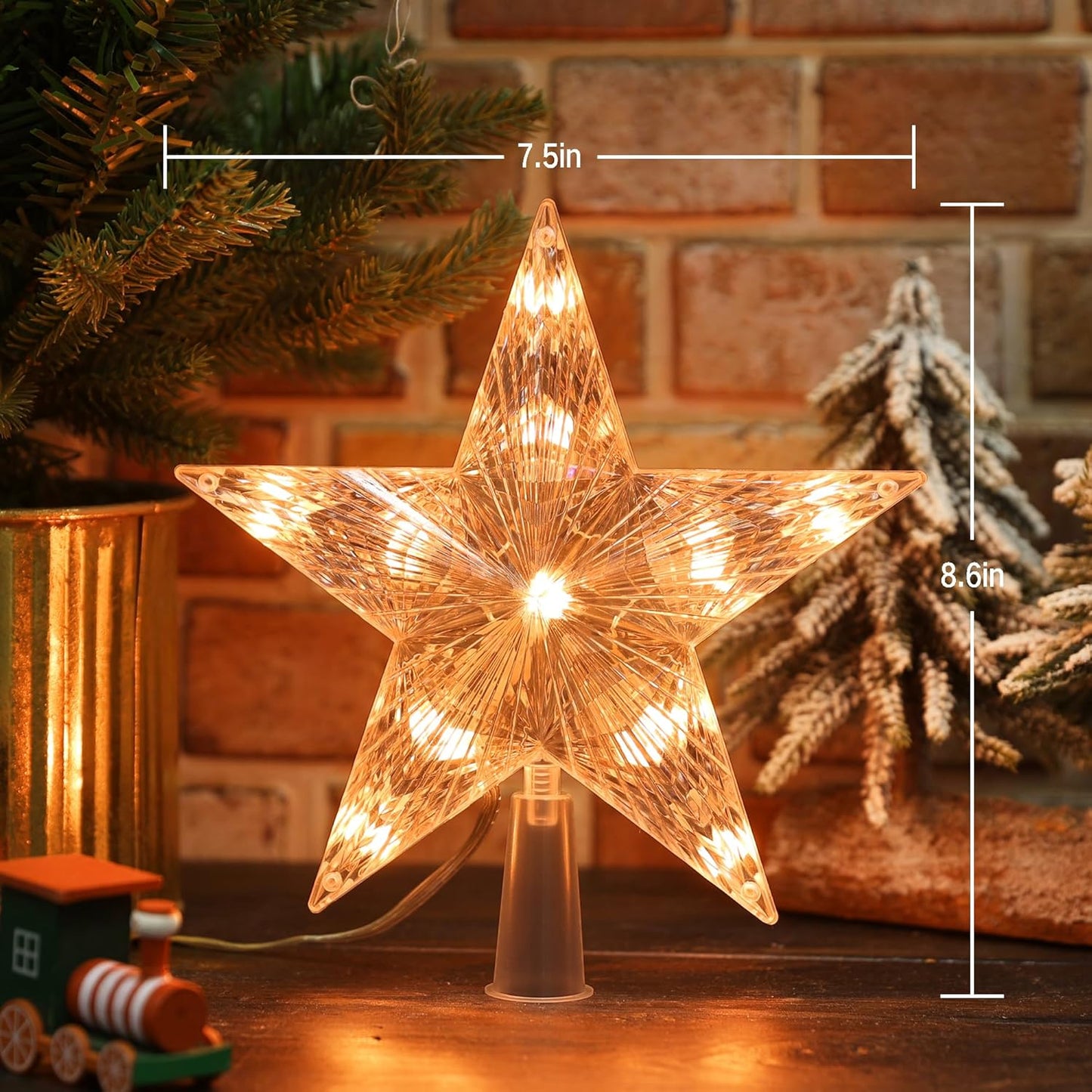 Brizled_Smart_Christmas_Tree_Topper,_7.5"_11_LED_Lighted_Star_Tree_Topper,_WiFi_Voice_Control_Xmas_Star,_App_Controlled_RGB_Color_Changing_Xmas_Treetop_Works_with_Alexa_&_Google_Home_for_Holiday_Tree