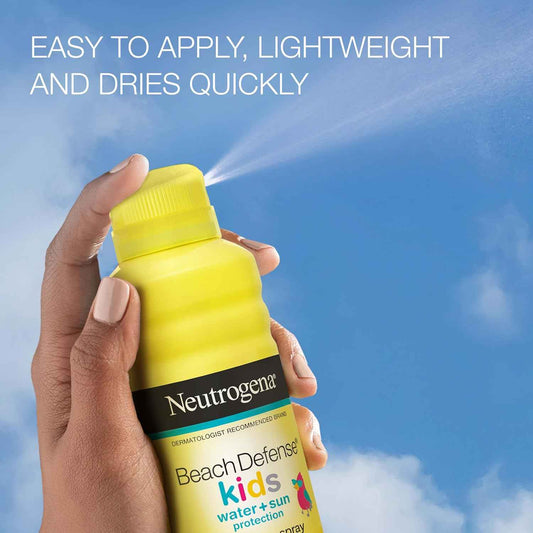 Neutrogena Beach Defense Kids Sunscreen Spray SPF 70, Water-Resistant Spray Sunscreen, Broad Spectrum Protection, Oxybenzone-Free & Fast-Drying, Beach Vacation Essential