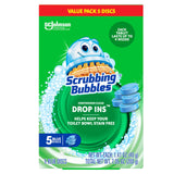 Scrubbing Bubbles Continuous Clean Toilet Drop-Ins, Automatic Blue Toilet Bowl Cleaner, Septic-Safe Tank Tablets Remove Hard Water Minerals & Limescale, Stain & Smell Protection