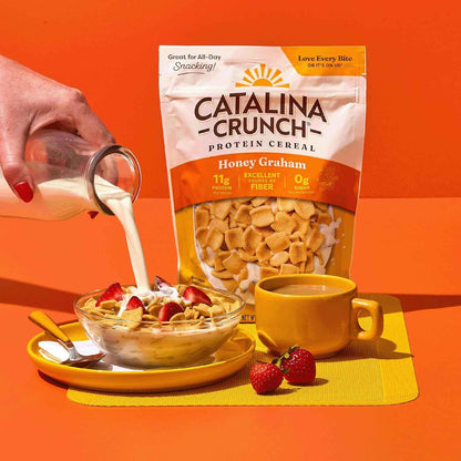 Catalina Crunch Protein Cereal - Sugar Free Breakfast Cereal with 11g of Protein - Gluten Free - Honey Graham - 9 oz. Bag