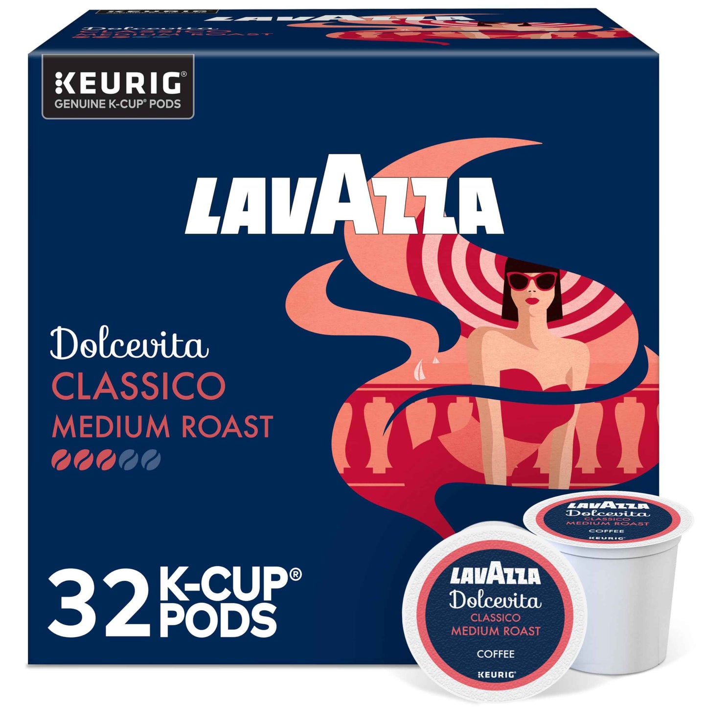 Lavazza Dolcevita, Single-Serve Keurig K-Cup Pods, Medium Roast Coffee