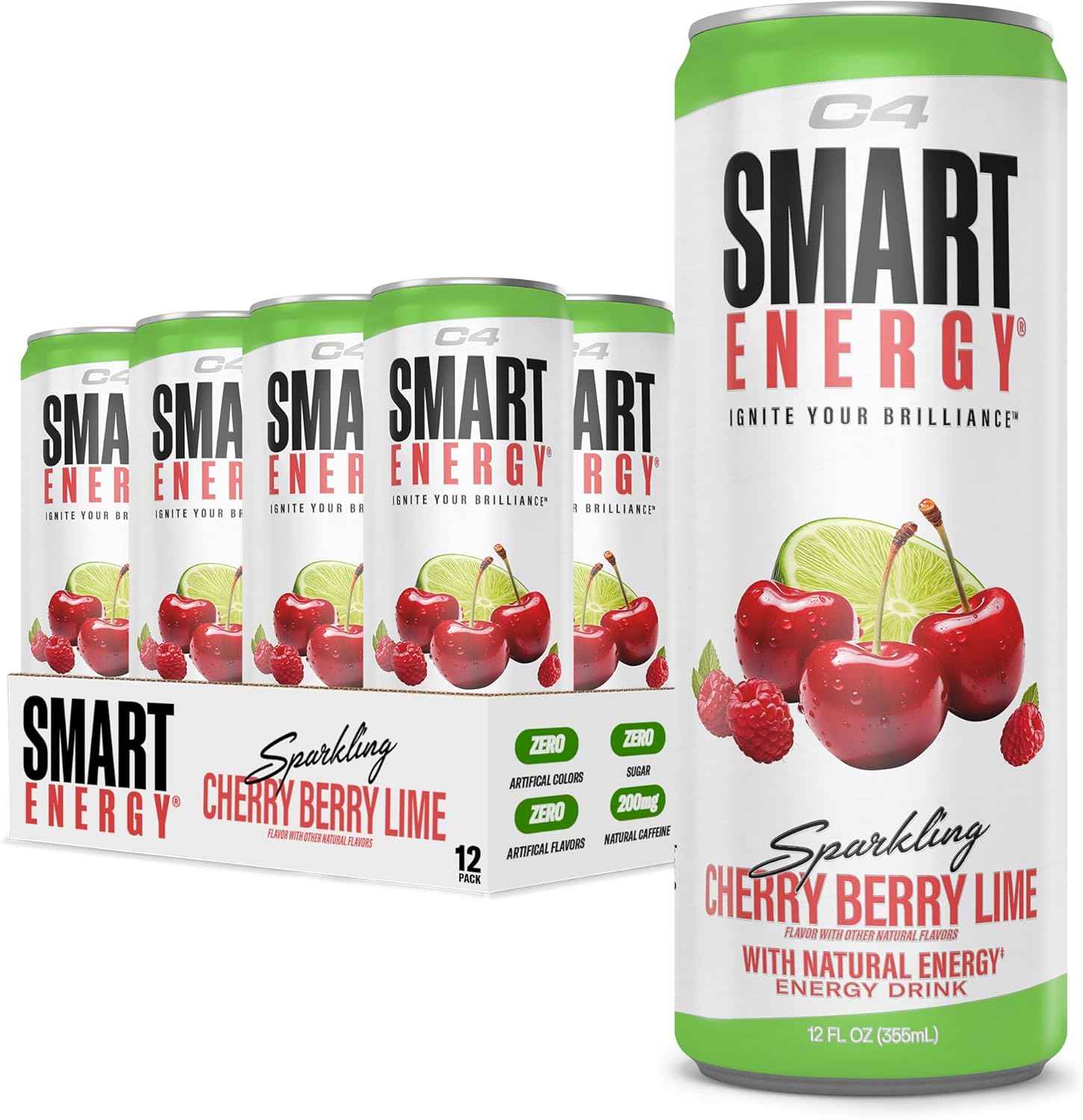 Cellucor C4 Smart Energy Drink - Sugar Free Performance Fuel & Nootropic Brain Booster, Coffee Substitute or Alternative