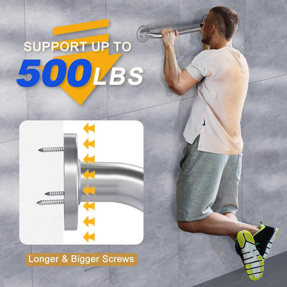 AmazerBath_Shower_Grab_Bars_for_Bathtubs_and_Showers,_Handicap_Grab_Bars_for_Shower_Anti_Slip,_Shower_Grab_Bars_for_Senior_for_Wall_Stainless_Steel,_Holds_up_to_500LBs,_12"_L_x_1"_D,_Brushed_Nickel