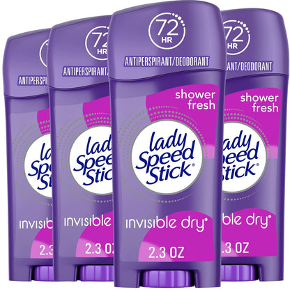 Lady_Speed_Stick_Antiperspirant_Deodorant_for_Women,_72_HR_Sweat_&_Odor_Protection,_Invisible_Dry,_Shower_Fresh_Scent,_2.3_oz_Stick_(4_Pack)