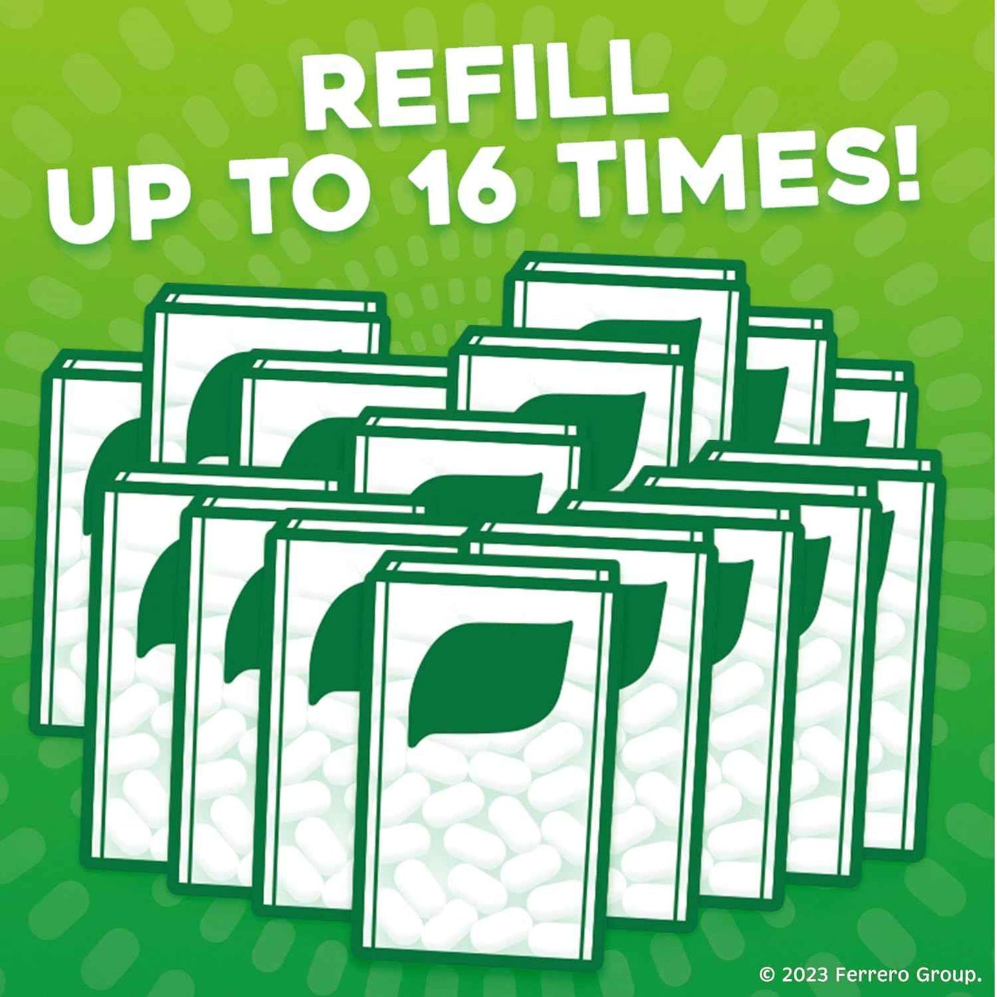 Tic Tac Bulk Freshmints Refill Bag, On-the-Go Pocket-Sized Breath Mints, Includes Empty Refillable Pack, 17.2 oz