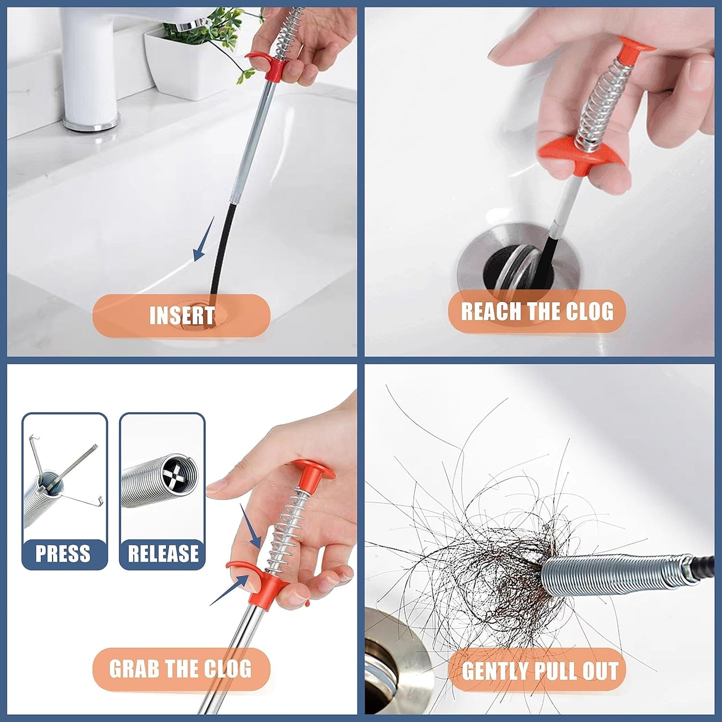 35.5inch_Drain_Clog_Remover(1pcs),_25inch_Drain_Snake_Hair_Remover(6pcs)_＆_Cleaning_Brush(2pcs),_Hair_Catcher_Drain_Auger_Cleaner_Tool_Set_For_Toilet,_Kitchen_Sink,_Bathroom_Tub,_Sewer,_9_Pack