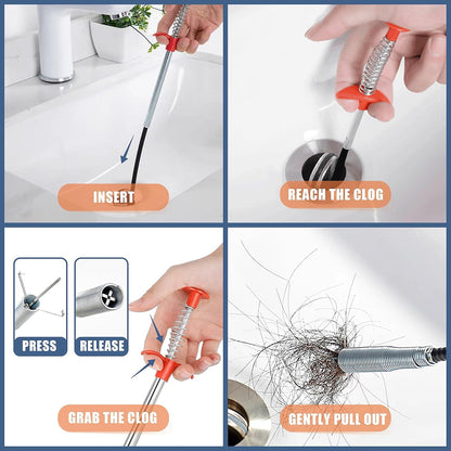 35.5inch_Drain_Clog_Remover(1pcs),_25inch_Drain_Snake_Hair_Remover(6pcs)_＆_Cleaning_Brush(2pcs),_Hair_Catcher_Drain_Auger_Cleaner_Tool_Set_For_Toilet,_Kitchen_Sink,_Bathroom_Tub,_Sewer,_9_Pack