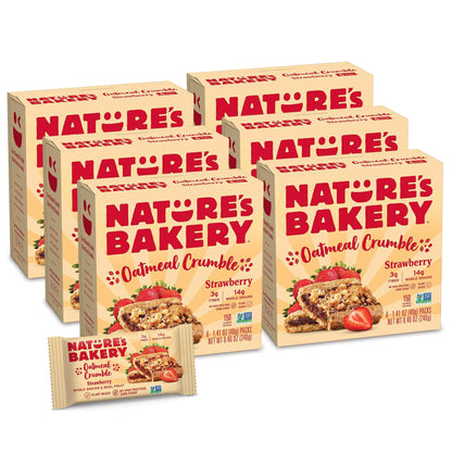 Nature’s Bakery Oatmeal Crumble Bars, Real Fruit, Vegan, Non-GMO, Breakfast bar
