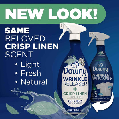 Downy Wrinkle Releaser Spray | All In One Wrinkle Release Spray, Odor Eliminator, Static Remover | Fabric Refresher & Ironing Aid for Clothes