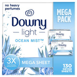 Downy Light Mega Dryer Sheets, Fabric Softener Dryer Sheets