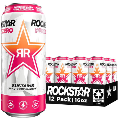 Rockstar_Pure_Zero_Energy_Drink,_Tangerine_Mango_Guava_Strawberryh,_0_Sugar,_with_Caffeine_and_Taurine,_16_Fl_Oz_(Pack_of_12)_(Packaging_May_Vary)