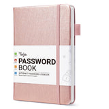 Taja Password Keeper Book with Alphabetical Tabs，Small Password Books for Seniors, Password Notebook for Internet Website Address Log in Detail