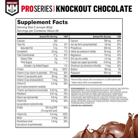 Muscle Milk Pro Series Protein Powder Supplement, 50g Protein, 3g Sugar, 20 Vitamins & Minerals, NSF Certified for Sport, Workout Recovery
