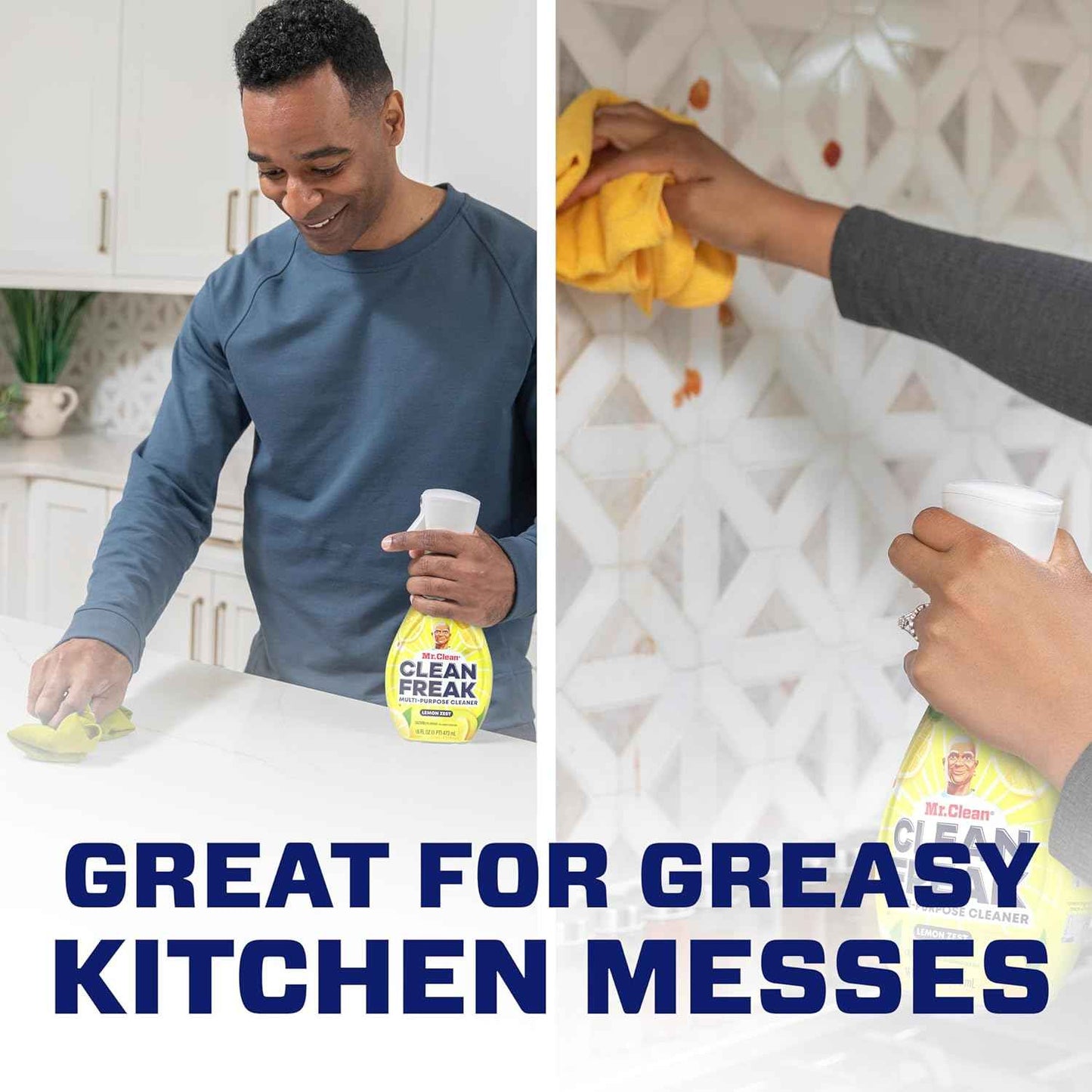 Mr. Clean Clean Freak Multi Surface Cleaning Spray, Deep Cleaning Mist Starter Kit and Refill Bundlea