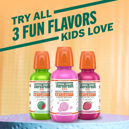 TheraBreath_Kids_Mouthwash_with_Fluoride,_Organic_Strawberry_Splash,_Anticavity,_16_fl_oz,_2_Pack
