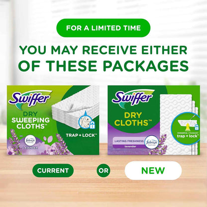 Swiffer Sweep + Mop, Dry Pads Refill, Floor Cleaner for Dirt, Dust, Hair, Cleaning Cloths for Mopping Home, Bathroom, Kitchen, Dust Mop, Floor Duster