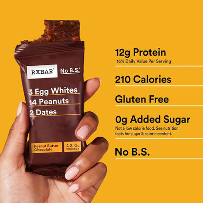 RXBAR Protein Bars, Protein Snack, Snack Bars, Peanut Butter Chocolate