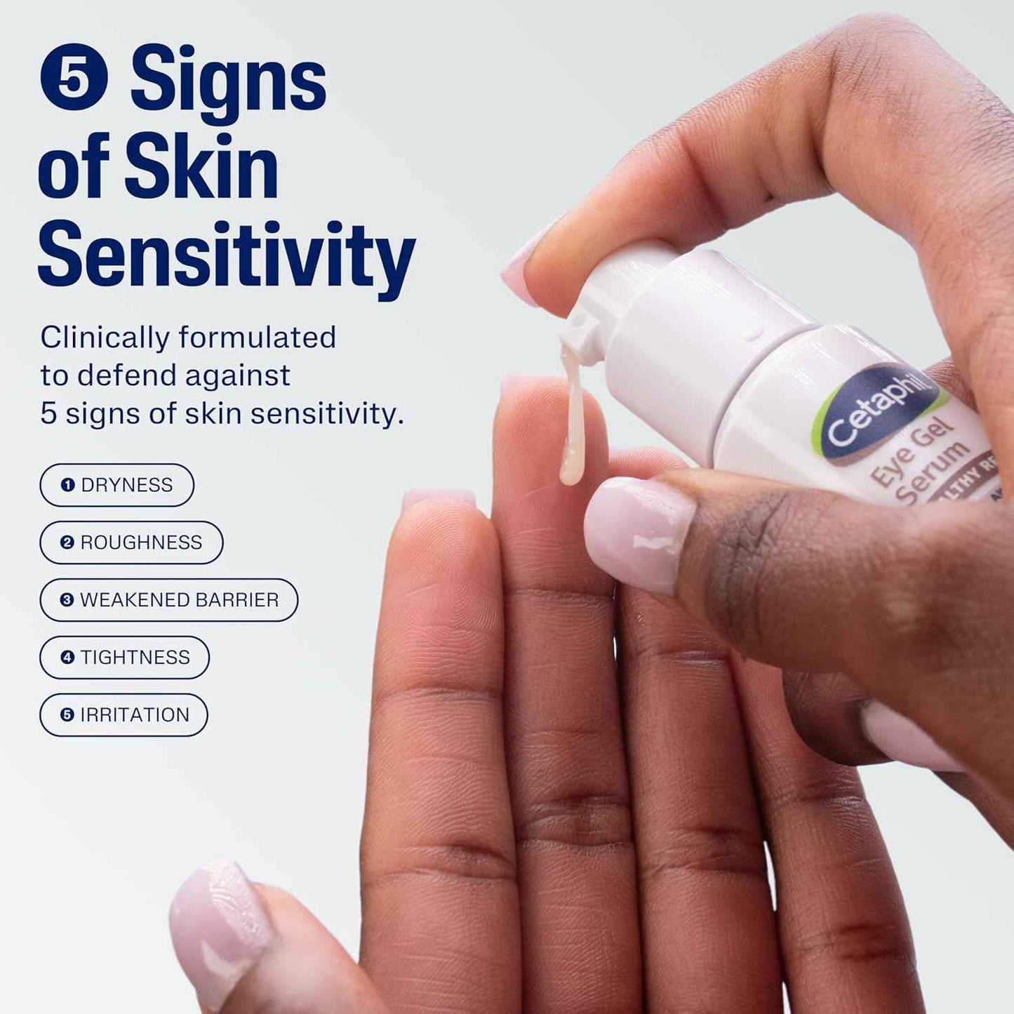 Cetaphil Healthy Renew Hydrating Eye Gel Serum 0.5 Oz, 24Hr Under Eye Cream for Anti Aging, Reduces the Appearance of Dark Circles and Wrinkles, Retinol Alternative Peptide Serum, For Sensitive Skin