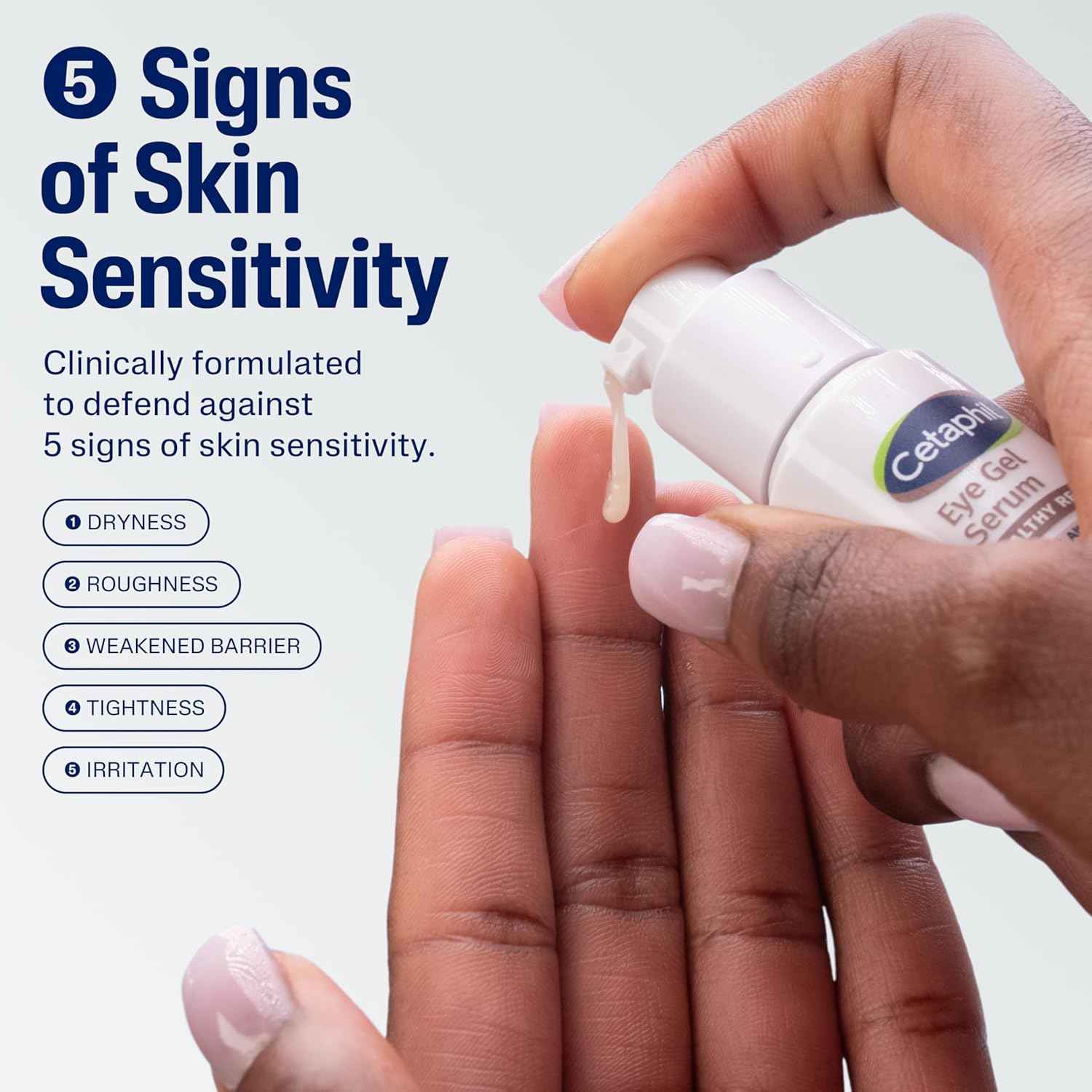 Cetaphil Healthy Renew Hydrating Eye Gel Serum 0.5 Oz, 24Hr Under Eye Cream for Anti Aging, Reduces the Appearance of Dark Circles and Wrinkles, Retinol Alternative Peptide Serum, For Sensitive Skin