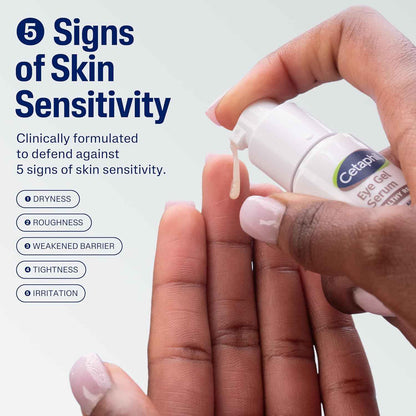Cetaphil Healthy Renew Hydrating Eye Gel Serum 0.5 Oz, 24Hr Under Eye Cream for Anti Aging, Reduces the Appearance of Dark Circles and Wrinkles, Retinol Alternative Peptide Serum, For Sensitive Skin