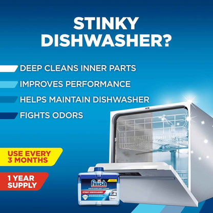 Finish Dishwasher Cleaner, Deep Cleans Hidden Grease & Limescale, Fights Odors & helps maintain Performance