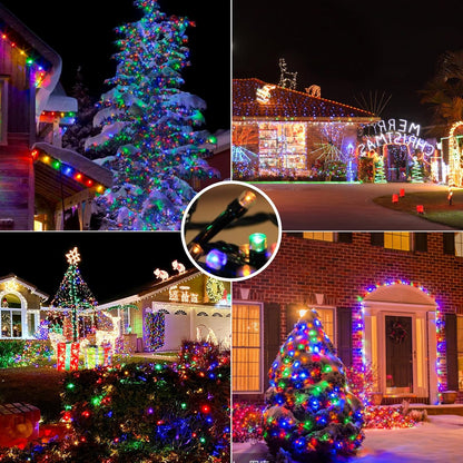 32ft/10M_100LED_Christmas_Tree_Lights,_8_Modes_Outdoor_Fairy_Lights,_Waterproof_Outdoor_String_Lights_Mains_Powered_for_Bedroom,_Garden,_Party,_Wedding,_Christmas_Decoration