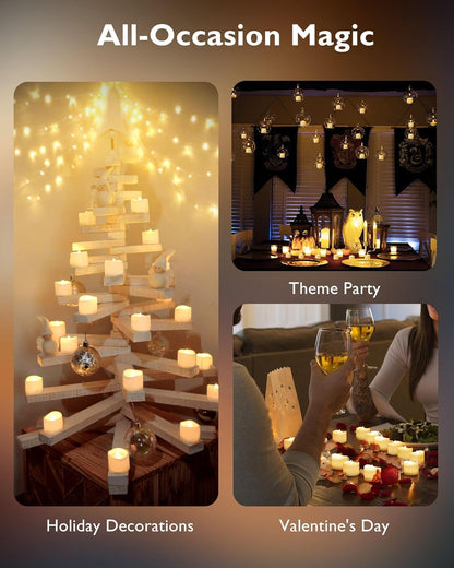 Homemory_48-Pack_Novelty_Flickering_Flameless_Tea_Lights_Candles,_200+Hours_Battery-Operated_LED_Fake_Candles_for_Wedding_Table_Centerpieces,Proposal,Anniversary,_White_Base,_Ø1.5''_×_H1.3''