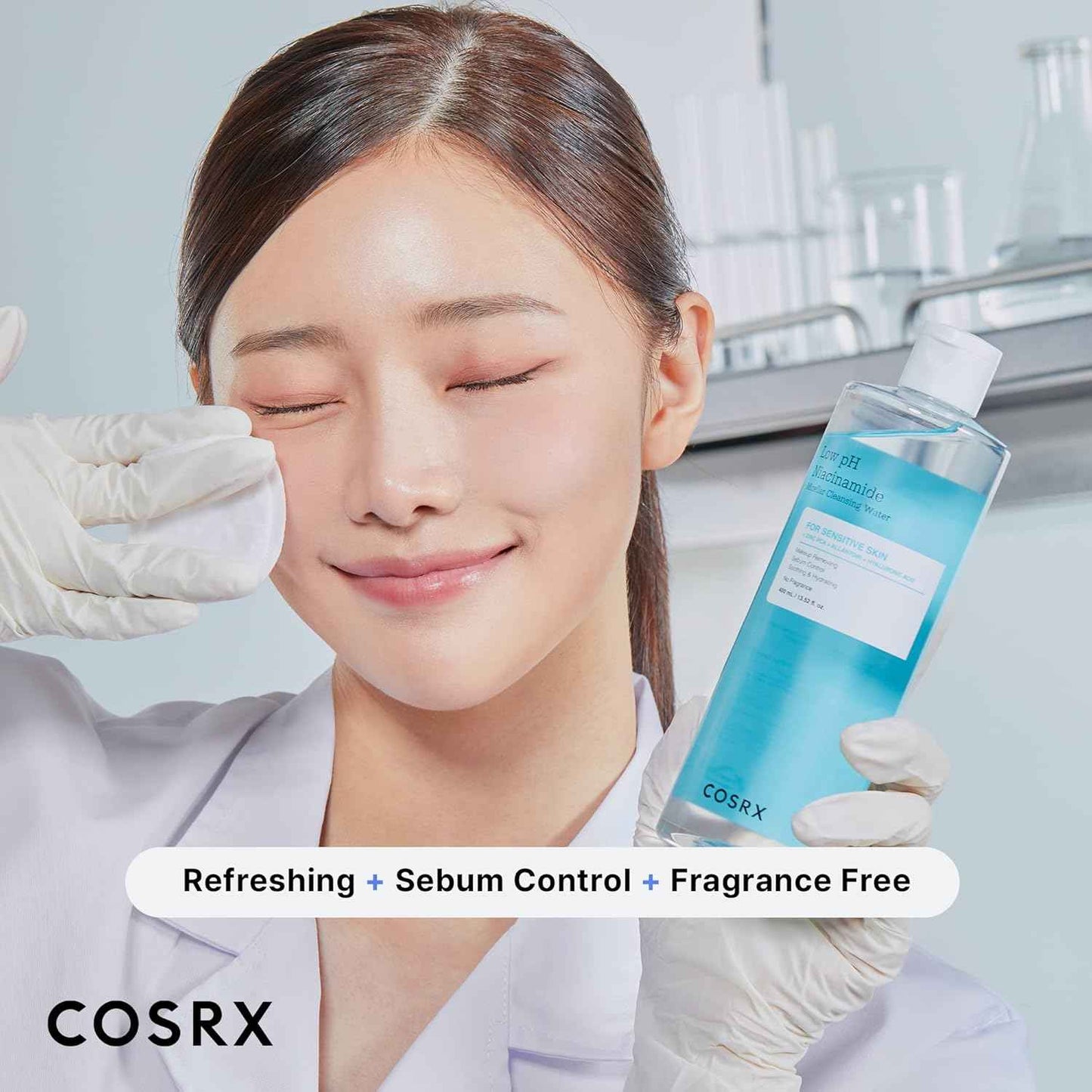COSRX Low pH Niacinamide Micellar Cleansing Water Daily Mild Facial Cleansing Wash for Sensitive Skin, Sebum control, Korean Skin Care