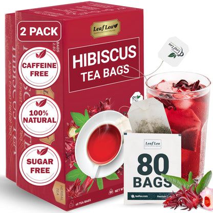 Hibiscus Tea - 80 Tea Bags (Pack of 2)