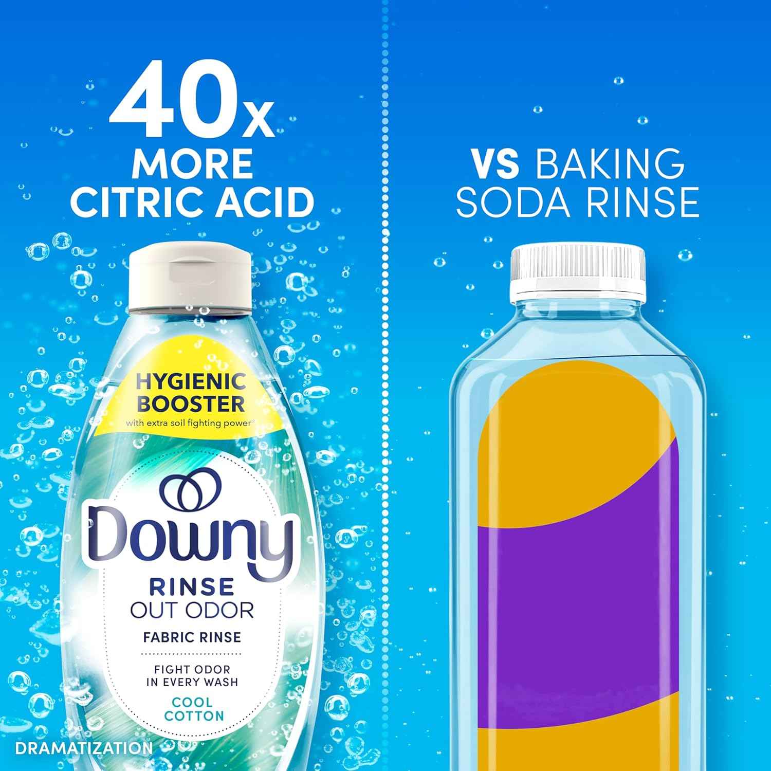 Downy Rinse Laundry Odor Remover, Cool Cotton Scent, Fabric Softener And Laundry Odor Removal Rinse, Fights Odors At The Source, HE Compatible